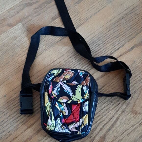 Quilted silk and leather fanny pack - Picture 2 of 6